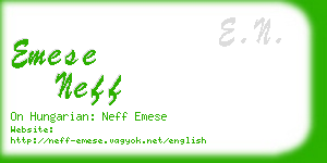 emese neff business card